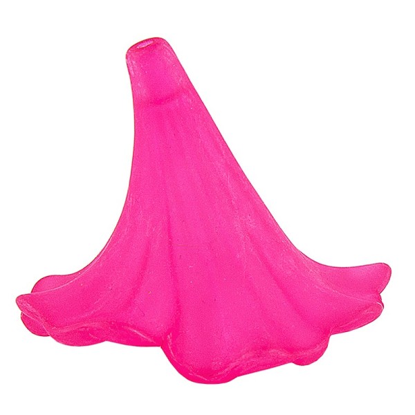 Blütenkelche 2, gefrostet, 3,9cm x 3,0cm, fuchsia, 10 Stück