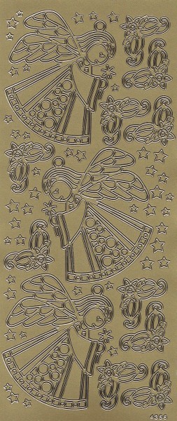 Sticker, Engel, gold