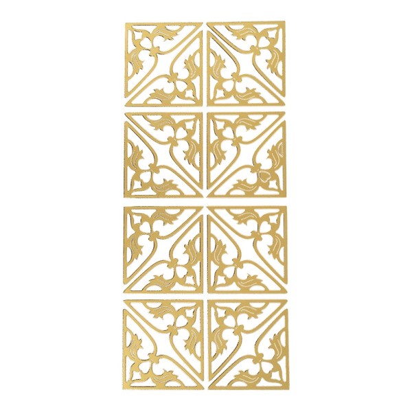 Sticker, Ecken 4, Perlmuttfolie, gold