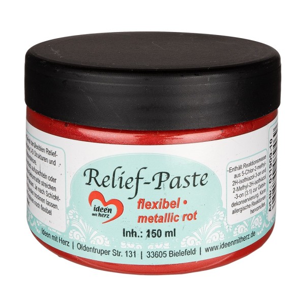 Relief-Paste, flexibel, metallic rot, 150ml