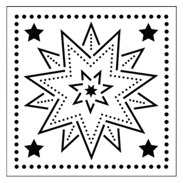 Präge-/Prickelschablone, 12 x 12 cm, Design 3