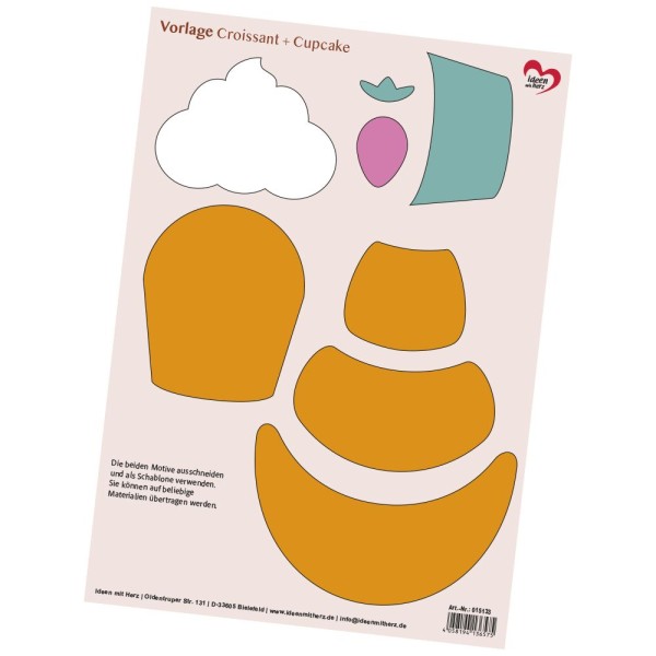 Vorlage: Croissant & Cupcake, DIN A4