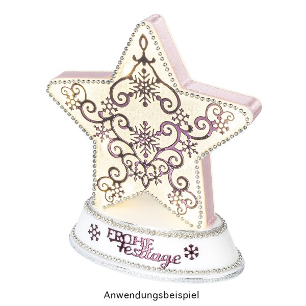Zecouk Weihnachts Stanzschablonen Set – 5 Motive (Geschenk, Baum, Stern, Lebkuchenmann, Schneeflocke) Für DIY Karten