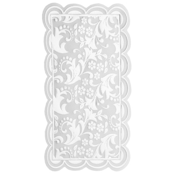 Noblesse Zierdeckchen Rechteck, Transparentpapier, 13,5cm x 8,5cm, weiß, 20 Stück