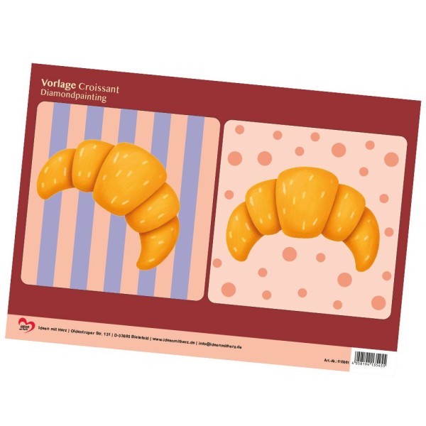 Vorlage für Diamond Painting: Croissant, DIN A4