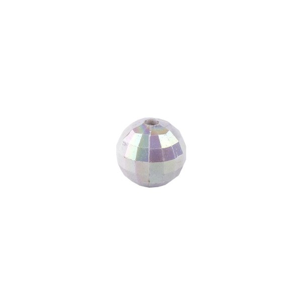 Perlen, facettiert, Ø 4mm, silber-irisierend, 200 Stück