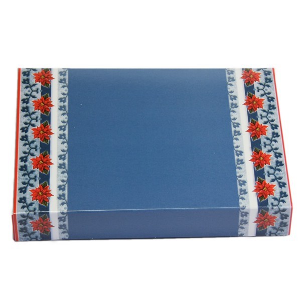 Geschenkbox, B6, Weihnachtsstern, blau