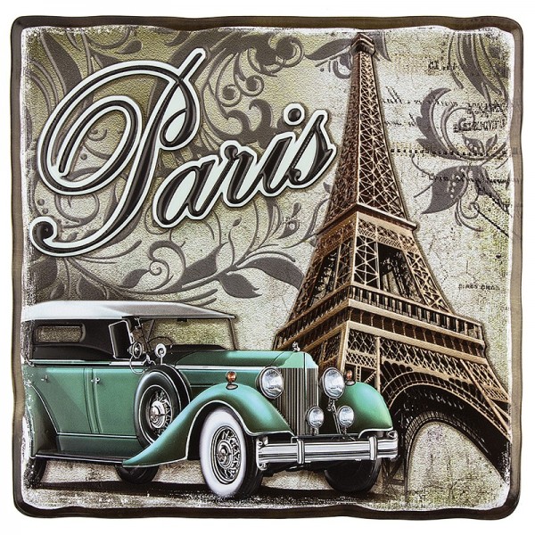 Relief-Sticker, Nostalgie Paris, 18 cm x 17,5 cm