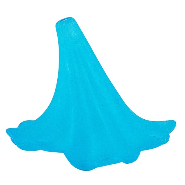 Blütenkelche 2, gefrostet, 3,9cm x 3,0cm, türkis, 10 Stück