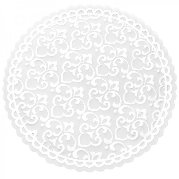 Noblesse Zierdeckchen rund, Transparentpapier, Ø 13cm, weiß, 20 Stück