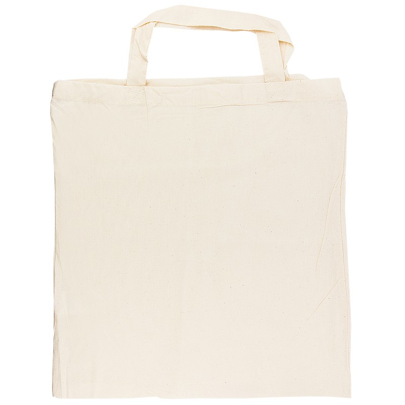 5 Stück Baumwolltasche natur 38 x 42 cm kurze Henkel 