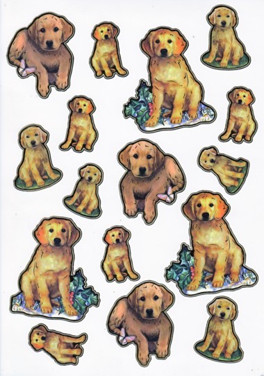 Ultra Gloss Sticker Bogen, Hund
