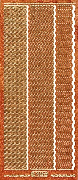 Microglitter-Sticker, Wellen-Linien, 3 Breiten, orange