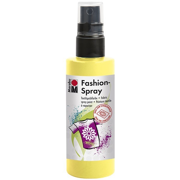Marabu Fashion-Spray/Textil-Sprühfarbe, 100ml, zitron