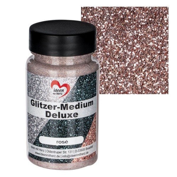 Glitzer-Medium Deluxe, rosé, 90ml