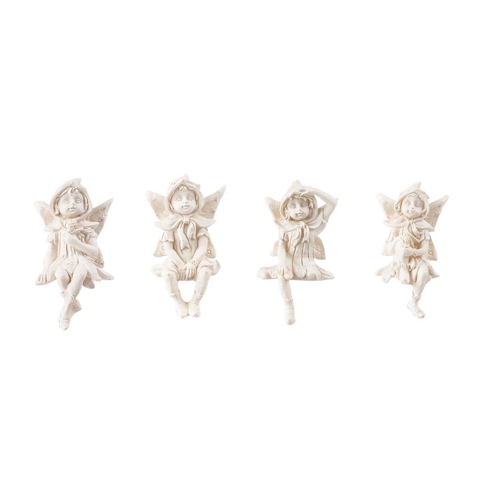 Stück 4 Deko- Deko-Figuren Deko-Figuren mit & | Herz weiß, 5,5 Ideen | Deko-Elfen, | | cm, Geschenkartikel Kantenhocker,
