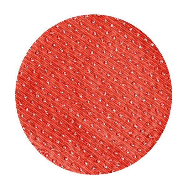 Satin-Kreise, Ø8cm, 50 Stück, Glitzer-Perlen, rot