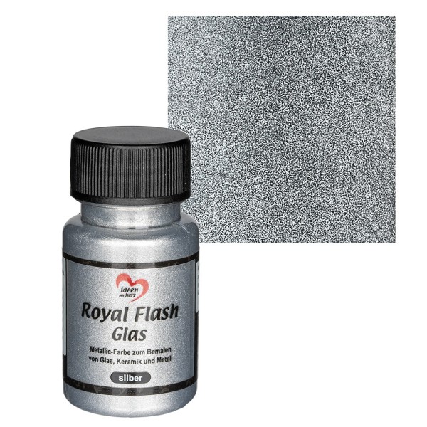 Royal Flash Glas, silber, 50ml