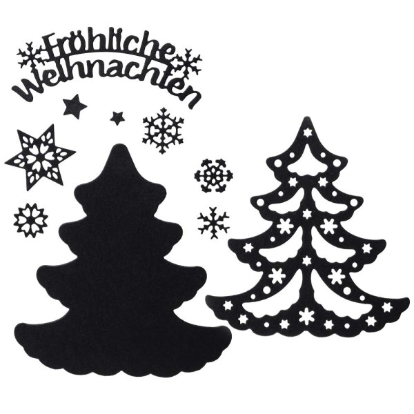 Stanzschablonen, Tannenbaum & Fröhliche Weihnachten, 10 Stück