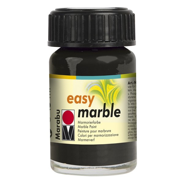 Marmorierfarbe, Marabu easy marble, 15 ml, schwarz
