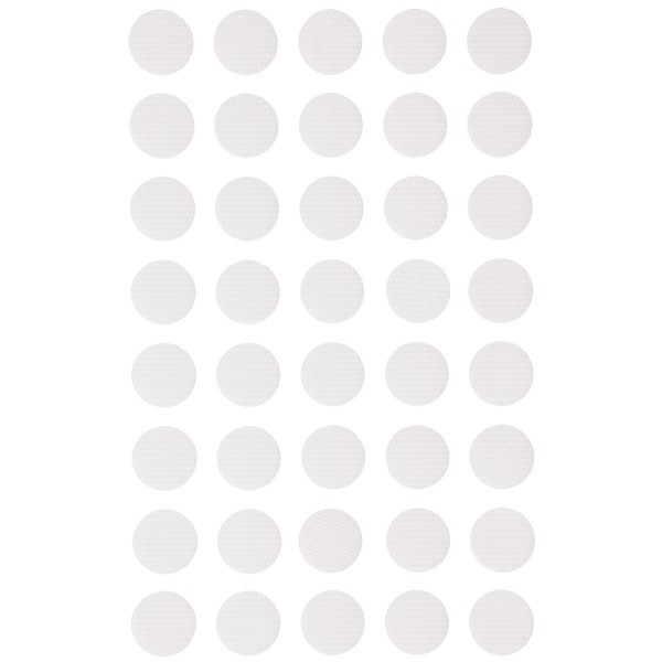 Klett-Punkte, selbstklebend, Ø12mm, 40er Set, weiß