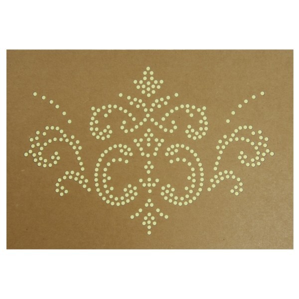 Bügel-Strass-Schablone, Schnörkel-Ornament