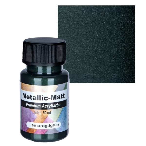 Metallic-Matt, Premium Acrylfarbe, smaragdgrün, 50ml