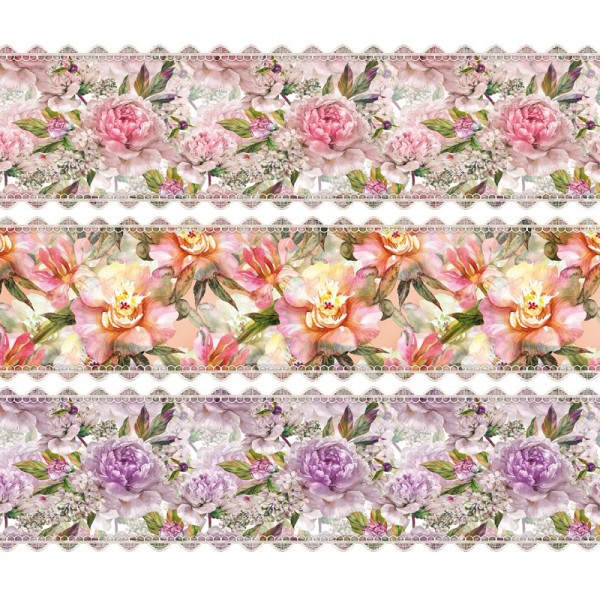 Zauberfolien "Blüten-Aquarell", Schrumpffolien für Ø6cm, 5,5cm hoch, 6 Stück
