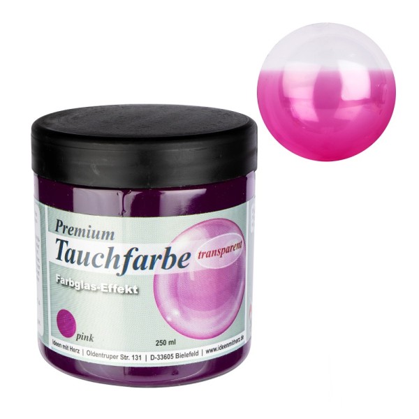 Premium-Tauchfarbe, Farbglas-Effekt, pink, 250ml