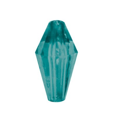 Diamanttropfen-Perlen, transparent, 12mm, petrol, 50 Stück