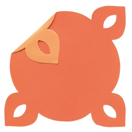 DuoColor Stanz-Faltpapiere, 10 x 10 cm, orange, 4 Ecken, 100 Blatt