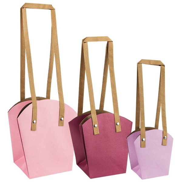 Geschenk-Taschen für Pflanzen, verschiedene Größen und Farben, 3 Stück