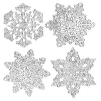 11 Stanzschablonen Winter-Motive - Eiszapfen, Tannen, Eiskristalle Für Bastelmaschinen