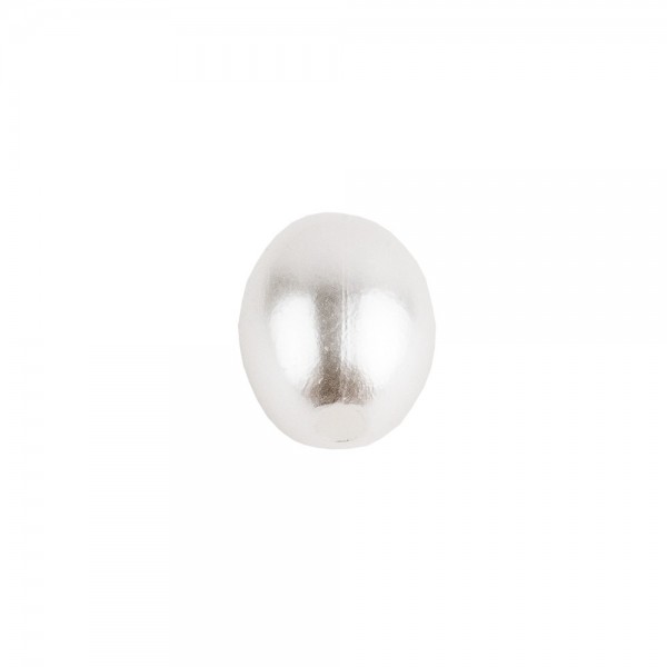 Perlen, Oval 2, 0,9cm x 0,7cm, perlmutt-weiß, 300 Stück