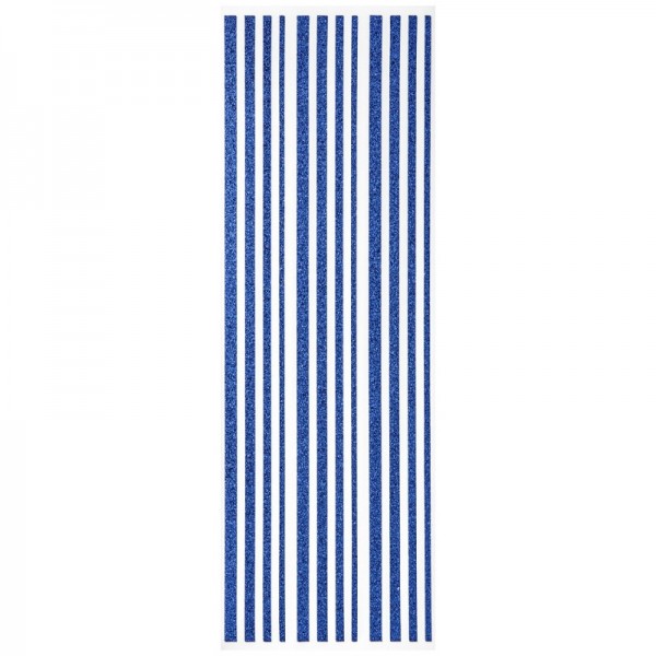 Glitzer-Bordüren, Sticker-Linien, 30 cm lang, 3-6 mm, marine