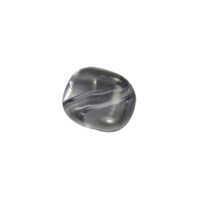 Perle Kissenform, 1cm x 1cm, 10 Stück, rauch-kristall