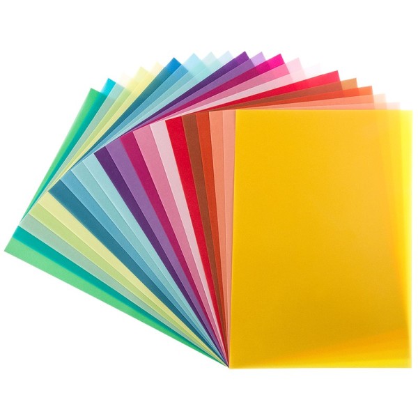 Transparentpapiere, DIN A4, 130g/m², 20 Stück, 20 Farben