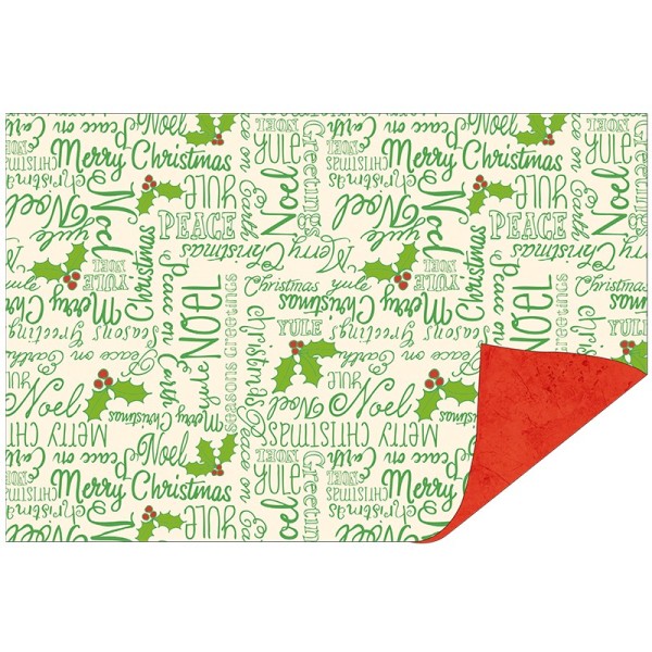 Faltpapiere Duo-Design 22, 10x15 cm, Weihnachtswünsche/rot, 50 Stück