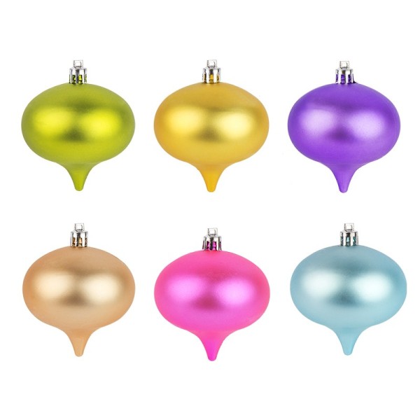 Zwiebel zum Aufhängen, Ø 8cm, 6 Stück, metallic-matt