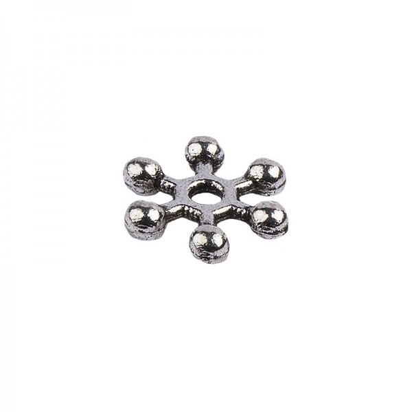 Perlenräder, Ø 6 mm, silbergrau, 250 Stück