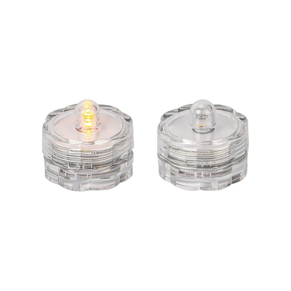 LED-Leuchten mit Flammen-Effekt, Ø3cm, 2,5cm hoch, 2 Stück