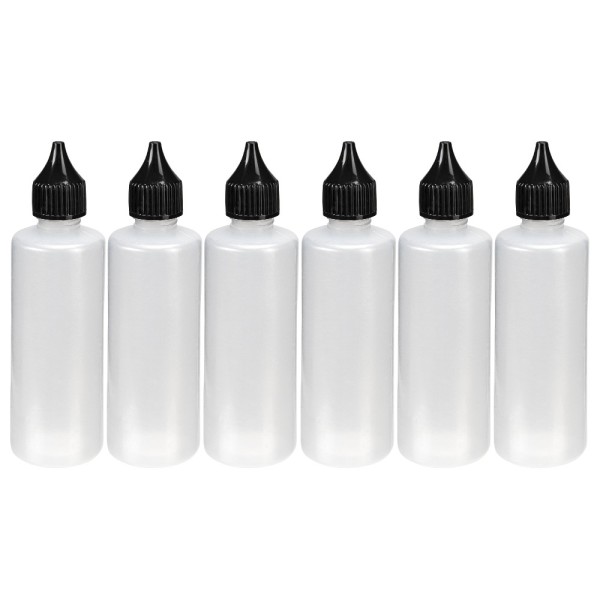 Leerflaschen, für je 90 ml Inhalt, Ø 3,7cm, 12,5 cm hoch, 6 Stück