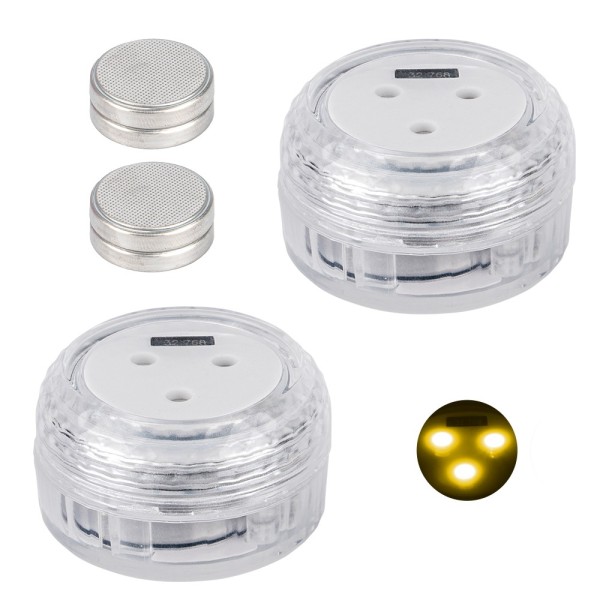 Power LED-Leuchten XL, warmweiß, wasserfest, inkl. Timer, 2 Stück