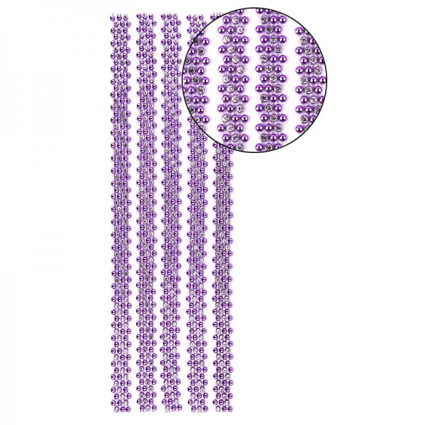 Premium-Schmuck-Bordüren "Royal", selbstklebend, 29cm, mit Glas-Kristallen, violett