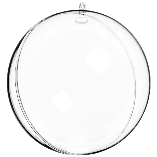 Acrylkugel mit Loch, transparent, Ø 18cm