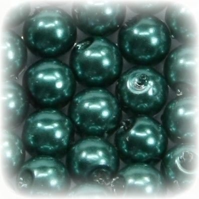 Perlen, rund, Ø6 mm, türkisgrün, 50 Stück
