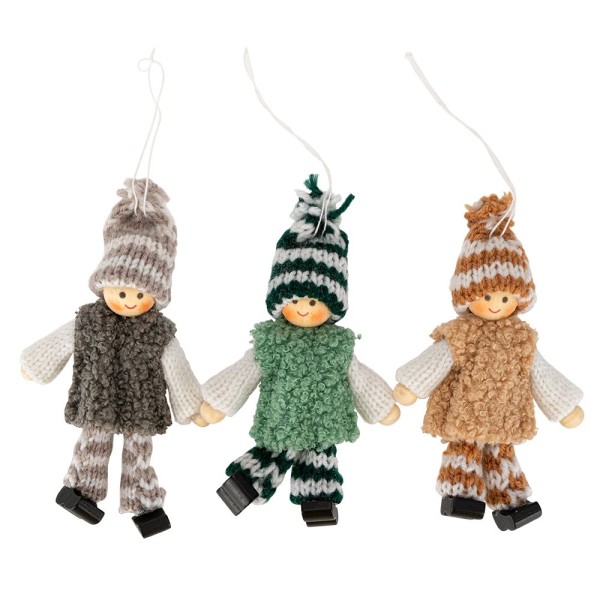 Winter-Püppchen, Valentin, 12,3cm hoch, 3 Stück