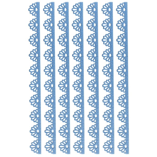 3-D Sticker-Bordüren "Deluxe Ornament 1", selbstklebend, blau