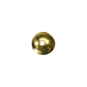 Metallkappen, leicht gewölbt, Ø0,6 cm, 50 Stück, goldfarben