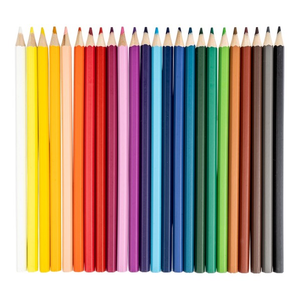 Aquarell-Buntstifte, 24 Farben, wasservermalbar, 24 Stück